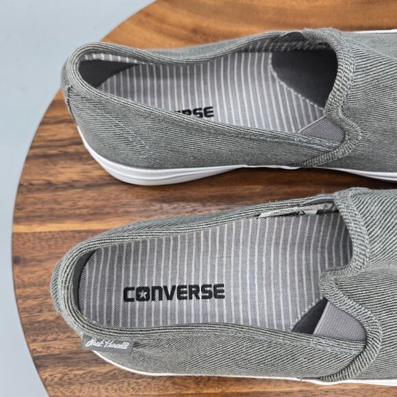 Converse Jack Purcell Shoes Men's 10.5 Gray Comfort Slip On Casual Sneakers - Picture 6 of 8